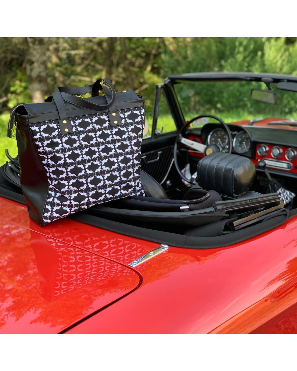 FORZA CAVALLO Black Mirror Horse Tote Small