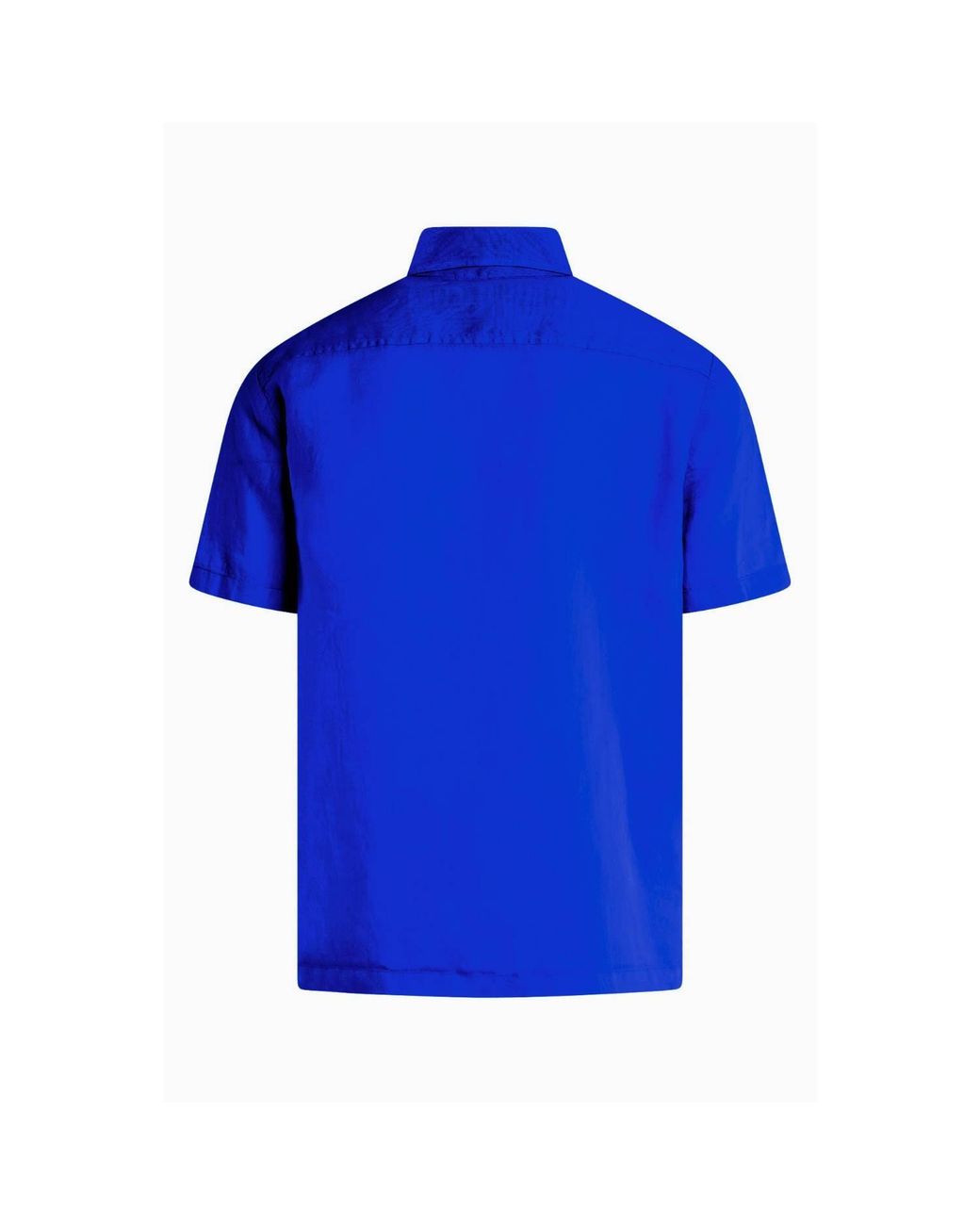 Haris Cotton Blue Short Sleeved Front Pocket Linen Shirt for men