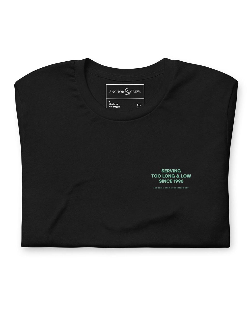 Anchor and Crew Black Set Point Social Volleyball Club League Organic Cotton T-Shirt