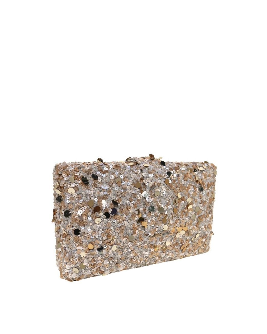 Simitri Metallic Champagne Kitsch Clutch