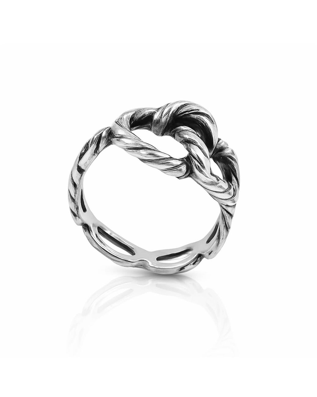 Unaloe Metallic Intertwined Heart Ring