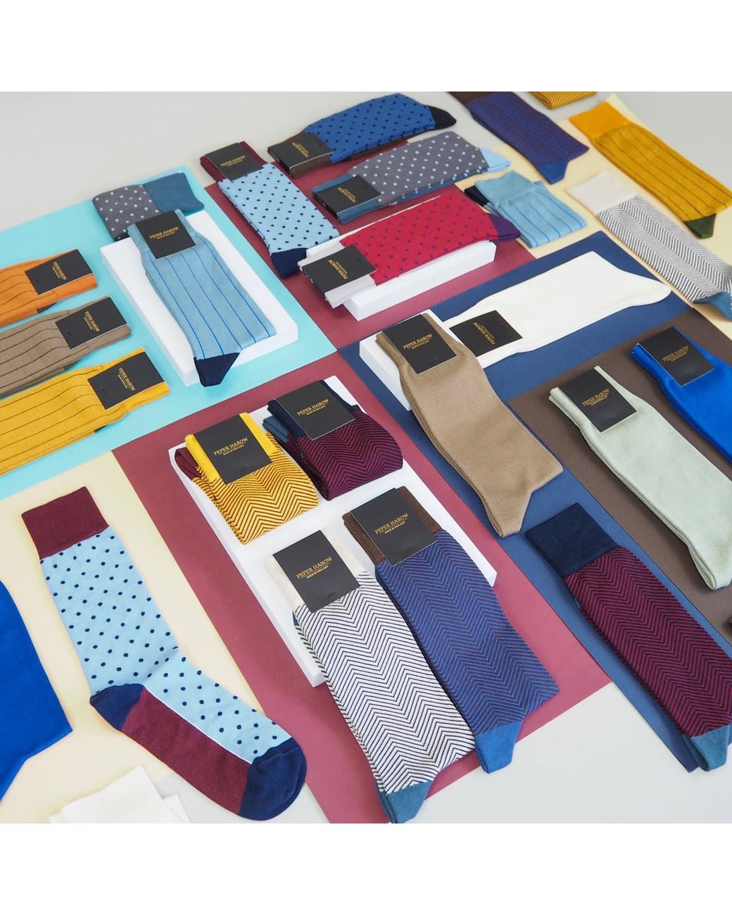 Peper Harow - Made in England Blue Classic Socks Bundle – Autumn for men
