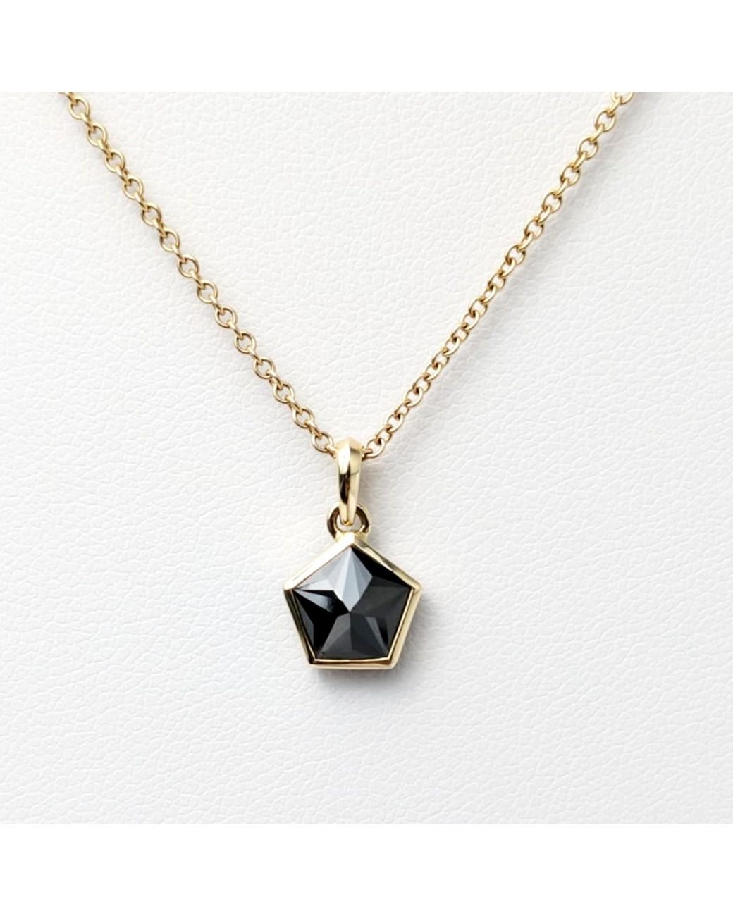 Rahul's Jewels Black 2.31 Carat Genuine Diamond Pentagon Shaped Sanctum Pendant