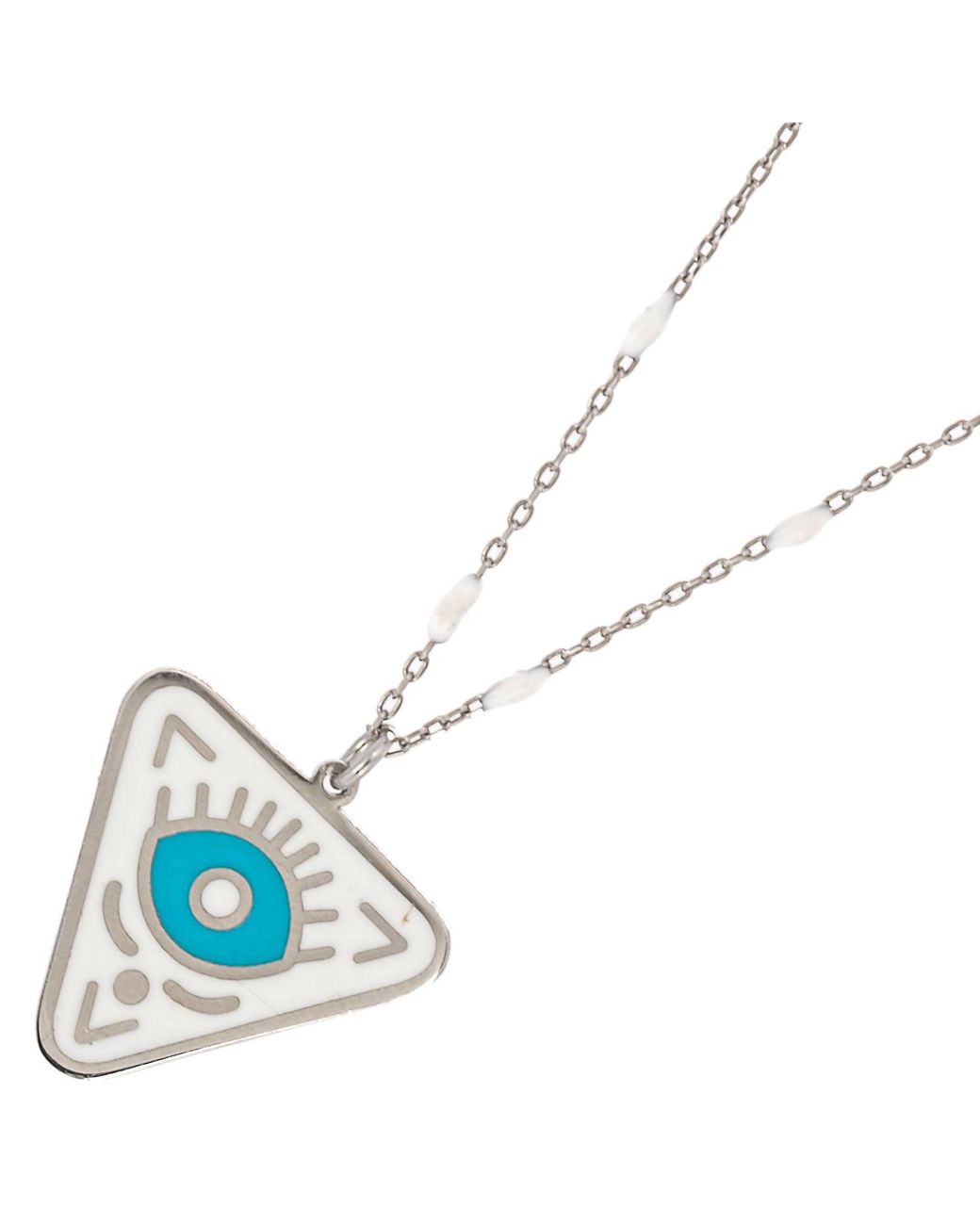 Ebru Jewelry Blue Calming Evil Eye Sterling Silver Necklace