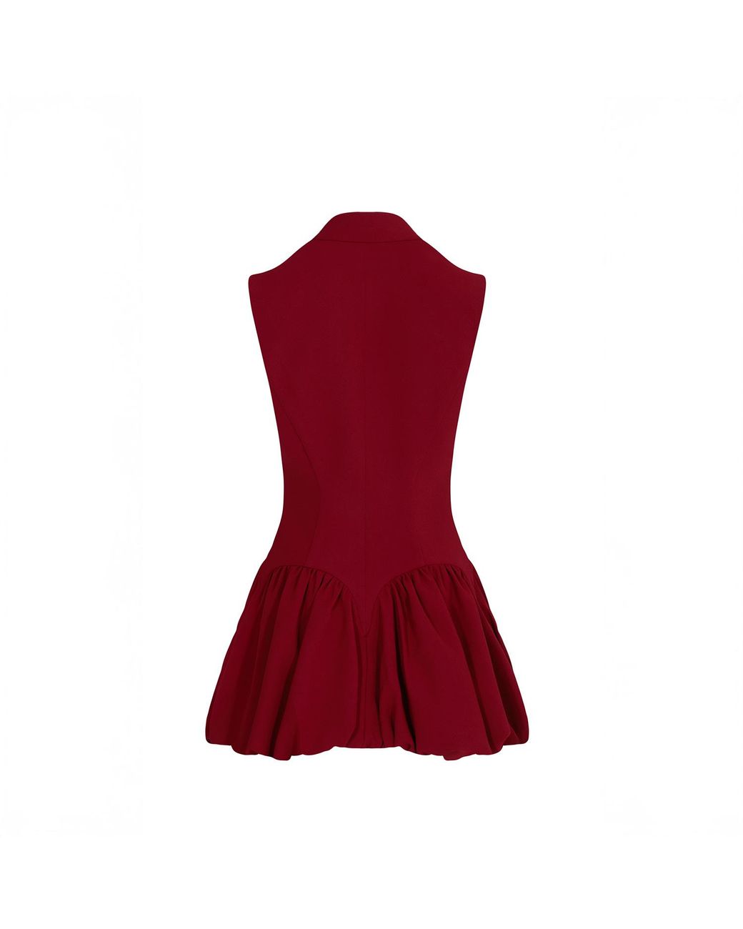 Herfetch Red Mini Vest Dress-Burgundy