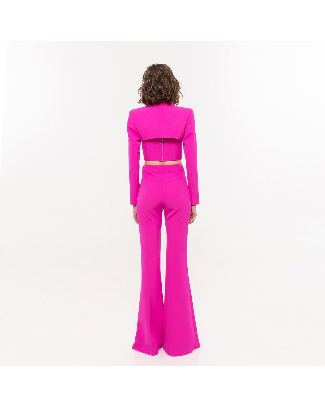Nissa Pink Cropped Blazer