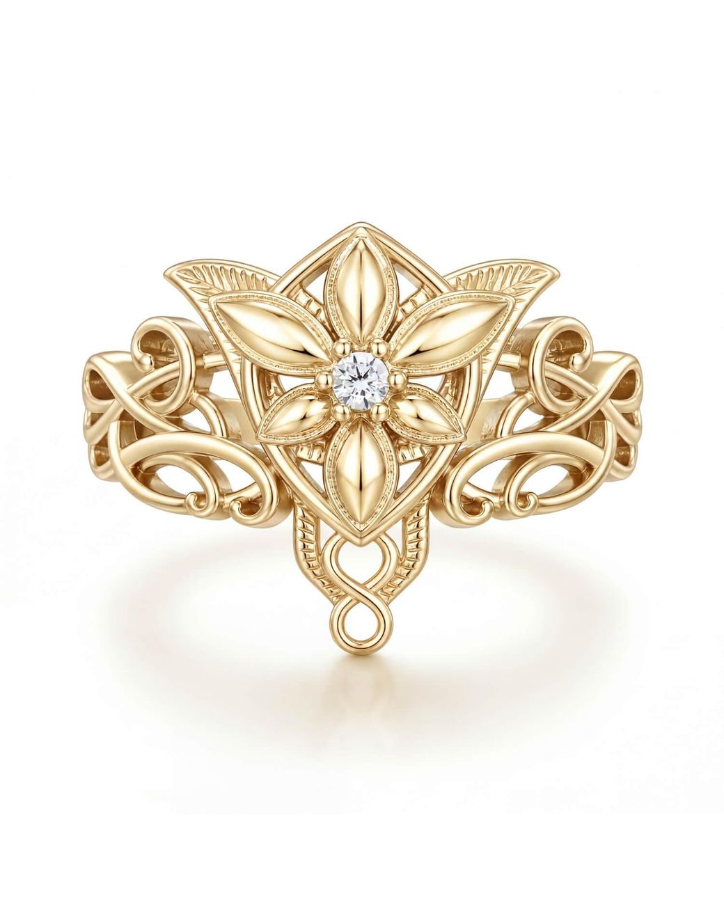 Azura Jewelry New York Metallic Evenfall Star Ring Vermeil
