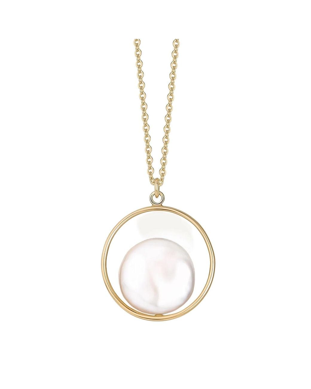Katy Faye Metallic Camille Pearl Necklace