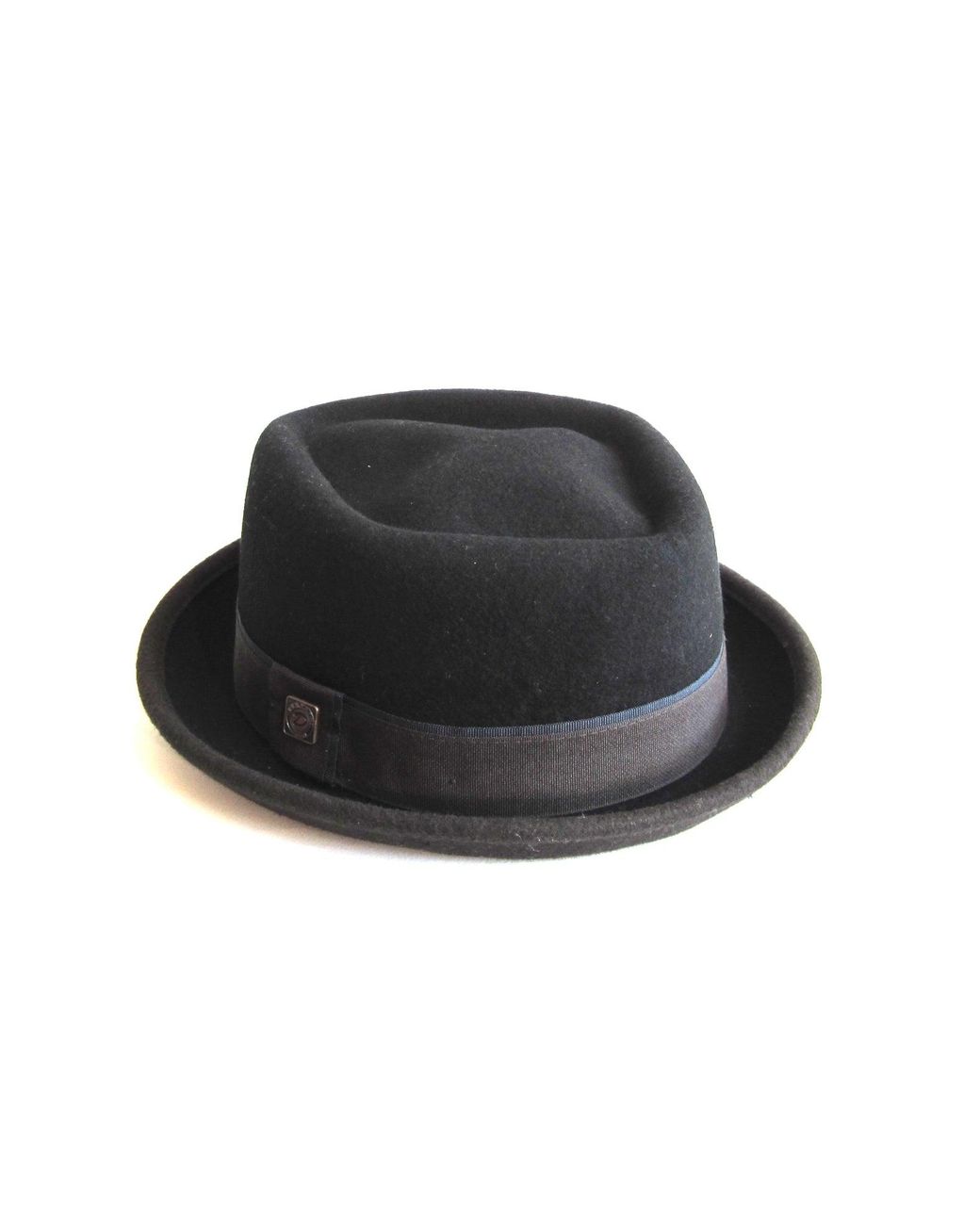 Dasmarca Hats Black Edward Two Tone Felt Winter Porkpie Hat for men
