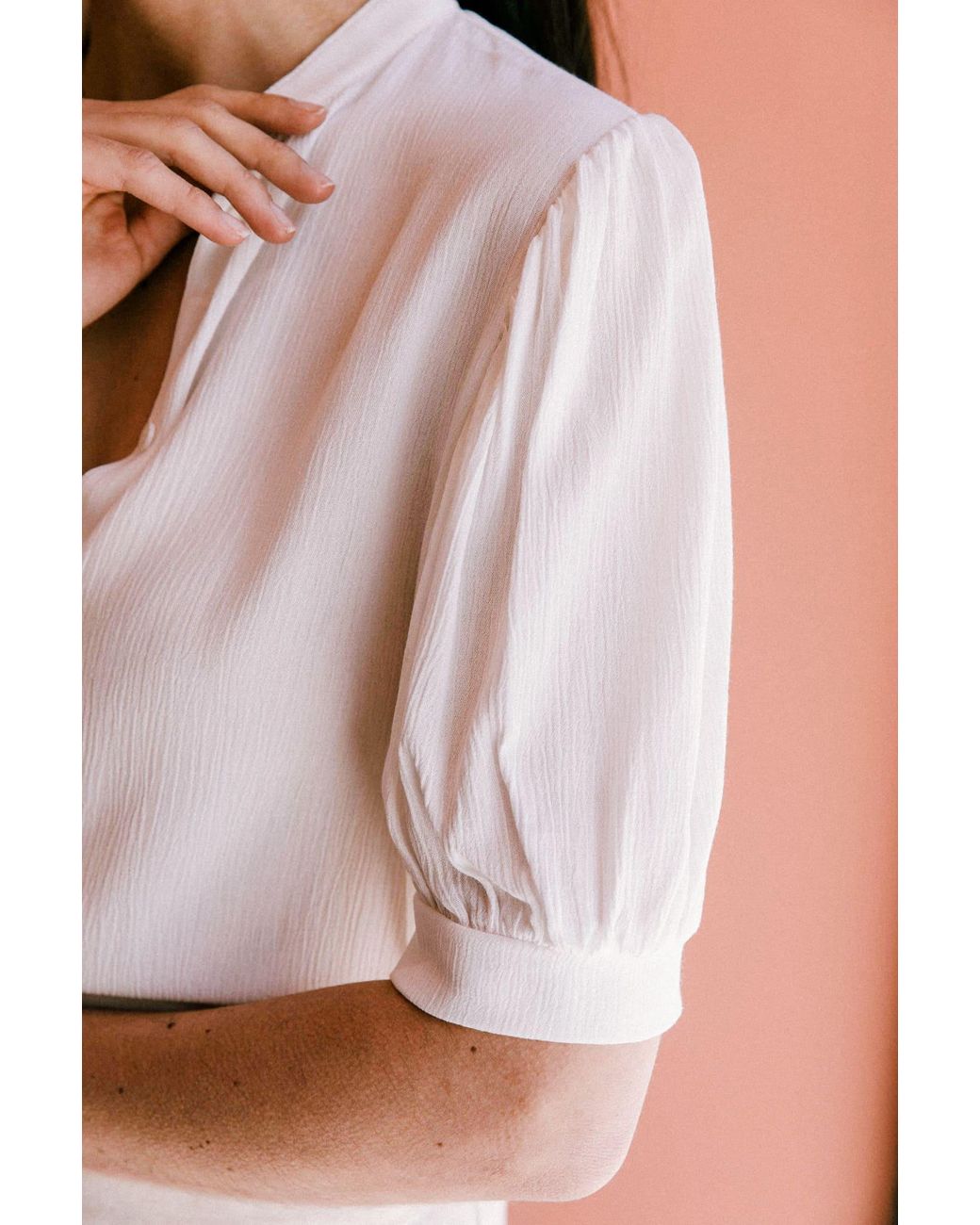 AVANI Apparel White Magnolia Blouse