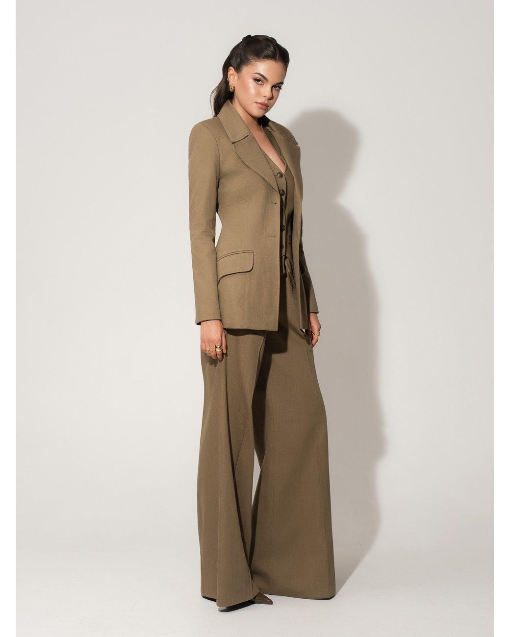 Tia Dorraine Green Single-Breasted Blazer