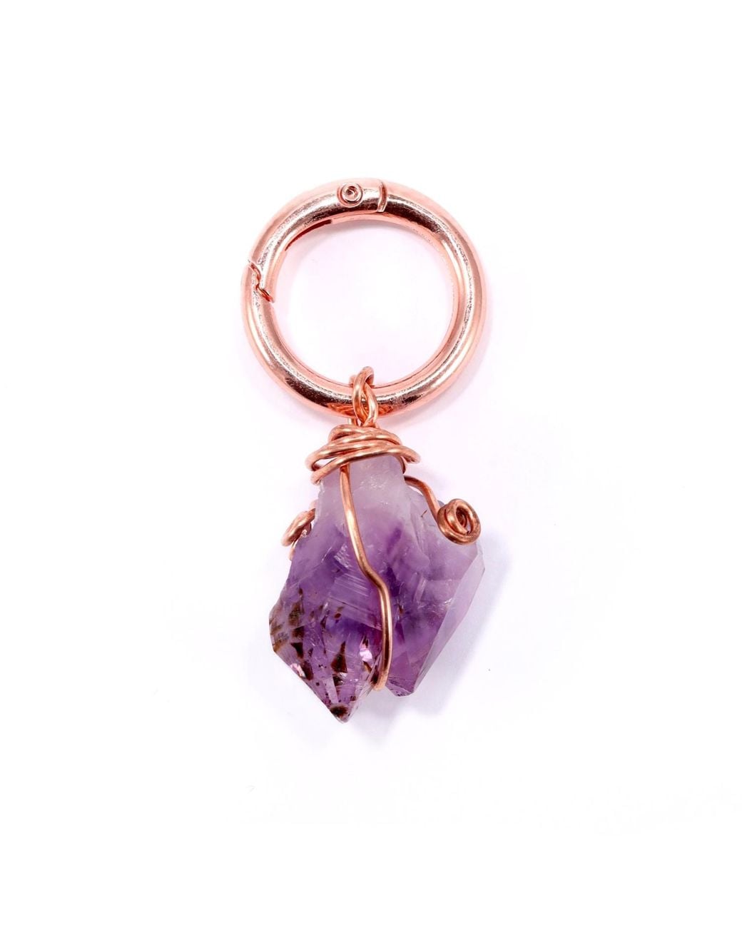 Mineralgems•Studio Purple Amethyst Crystal Bag Charm