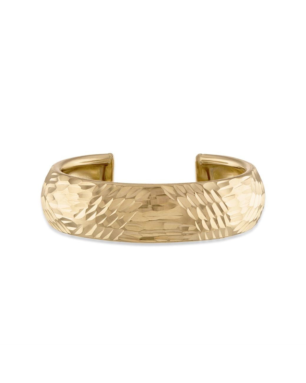 Zahav Jewelry Metallic 14K Solid 4Mm Wide Diamond Cut Toe Ring