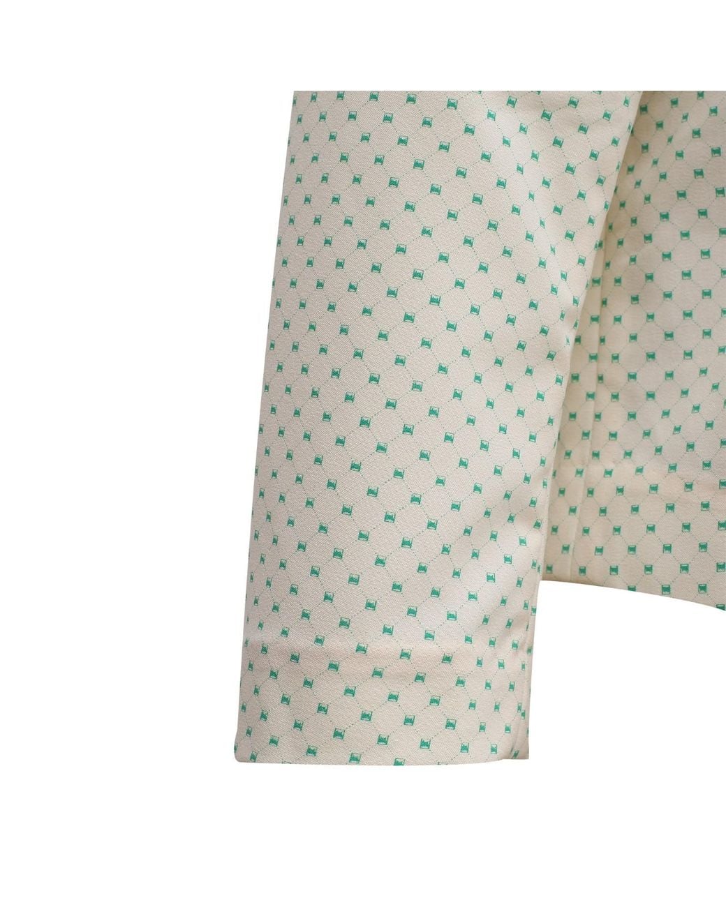 Smart and Joy White Safari Pockets Crop Jacket With Dots Print