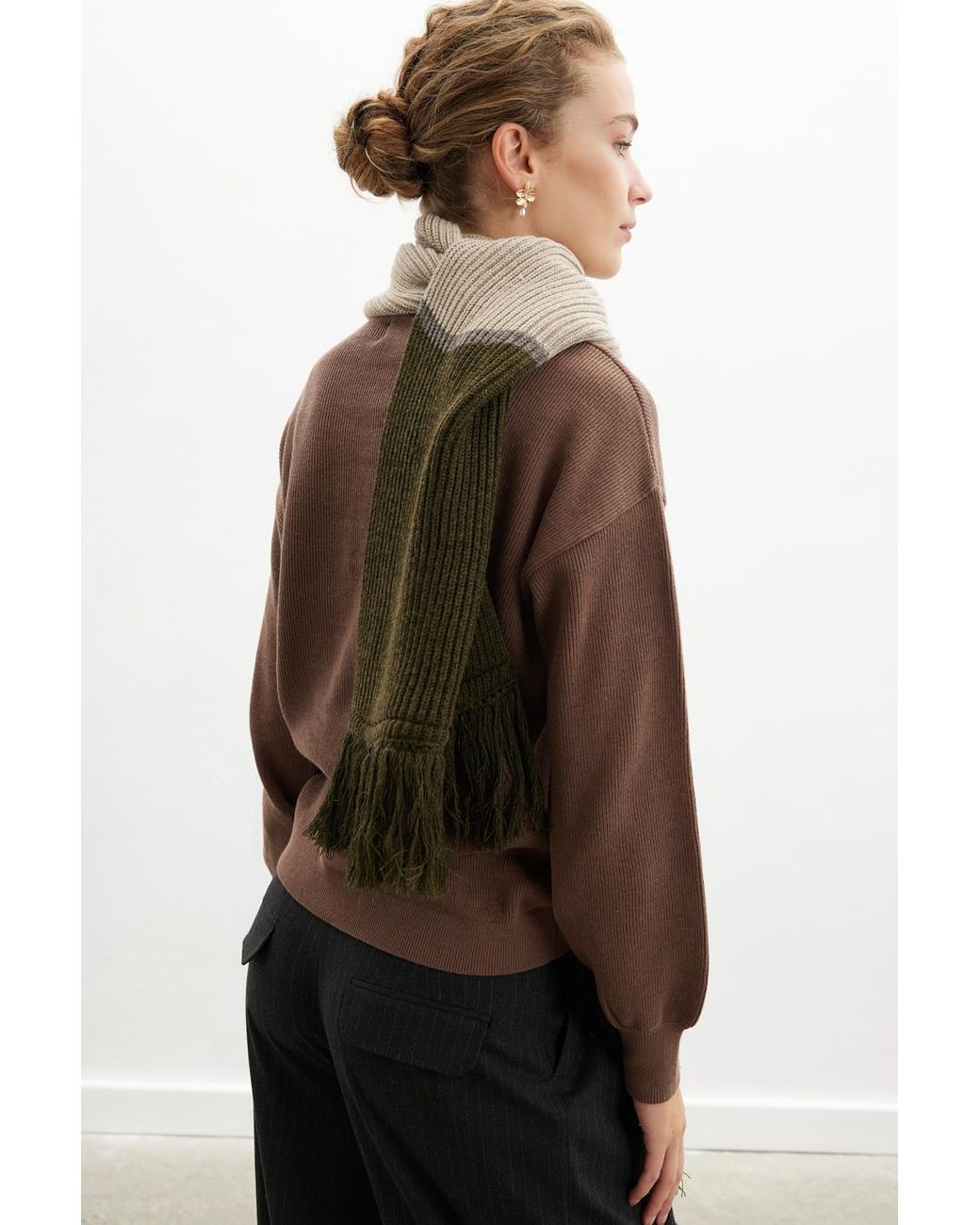 Peraluna Green Sorrel Knit Scarf