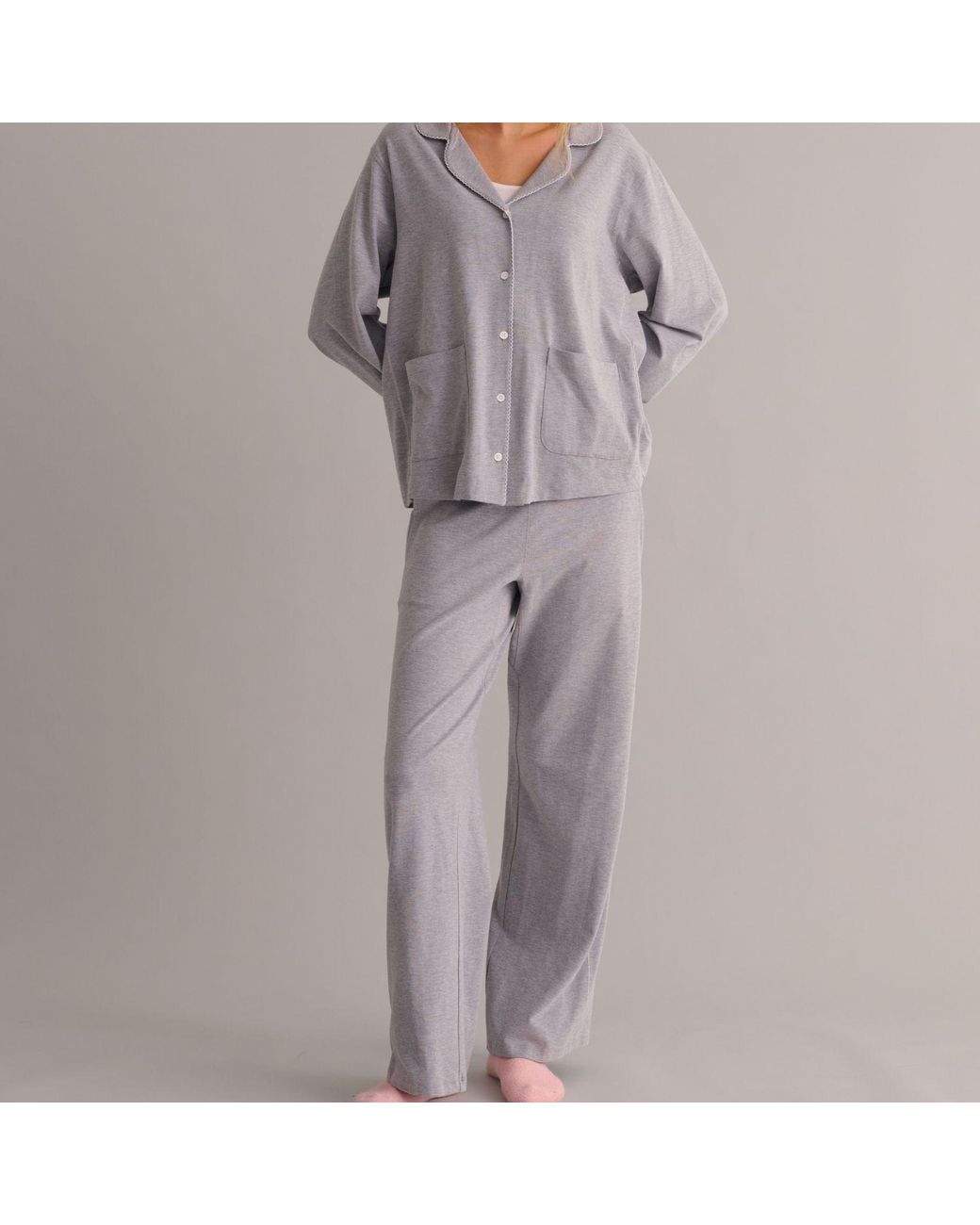 Mamu Dream Blue Soft Marl Modal Cotton Pyjama Set