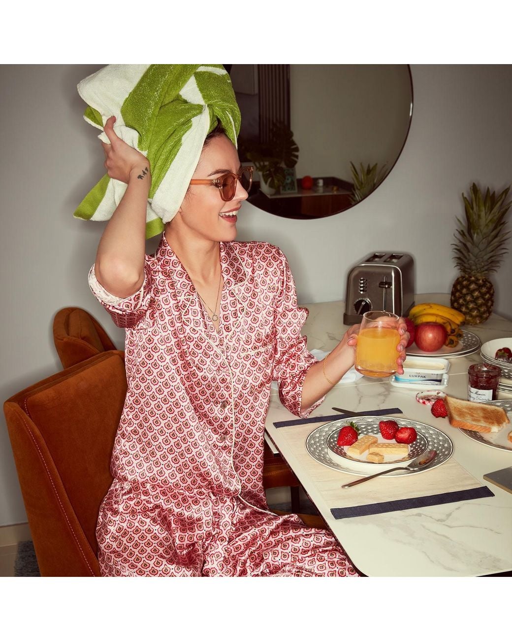 Emma Wallace Red Cassia Pyjama Set