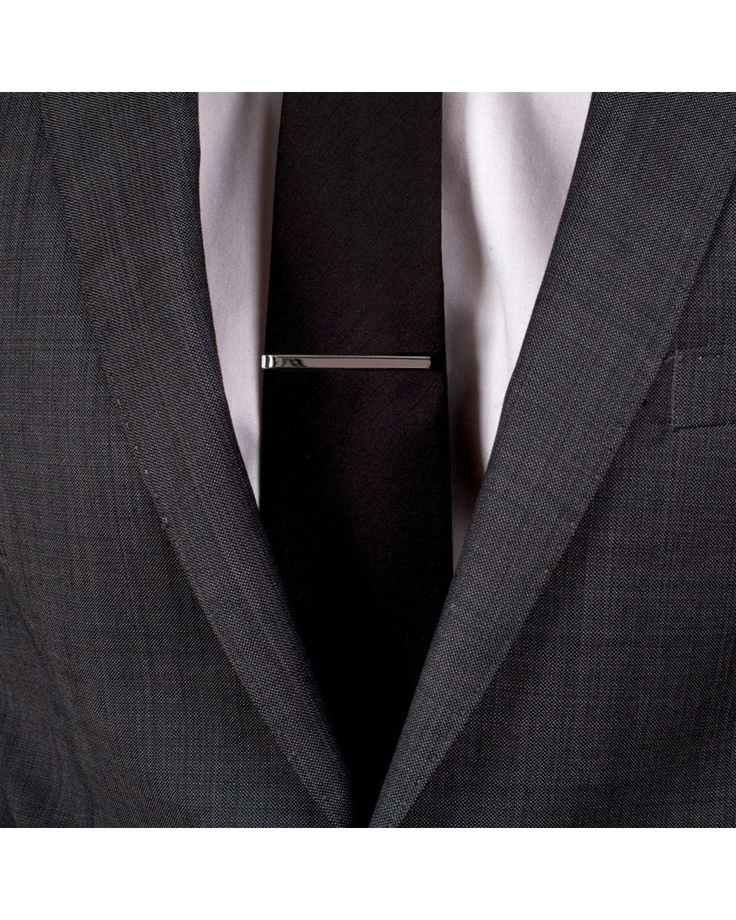 Edge Only White Tie Bar Sterling for men