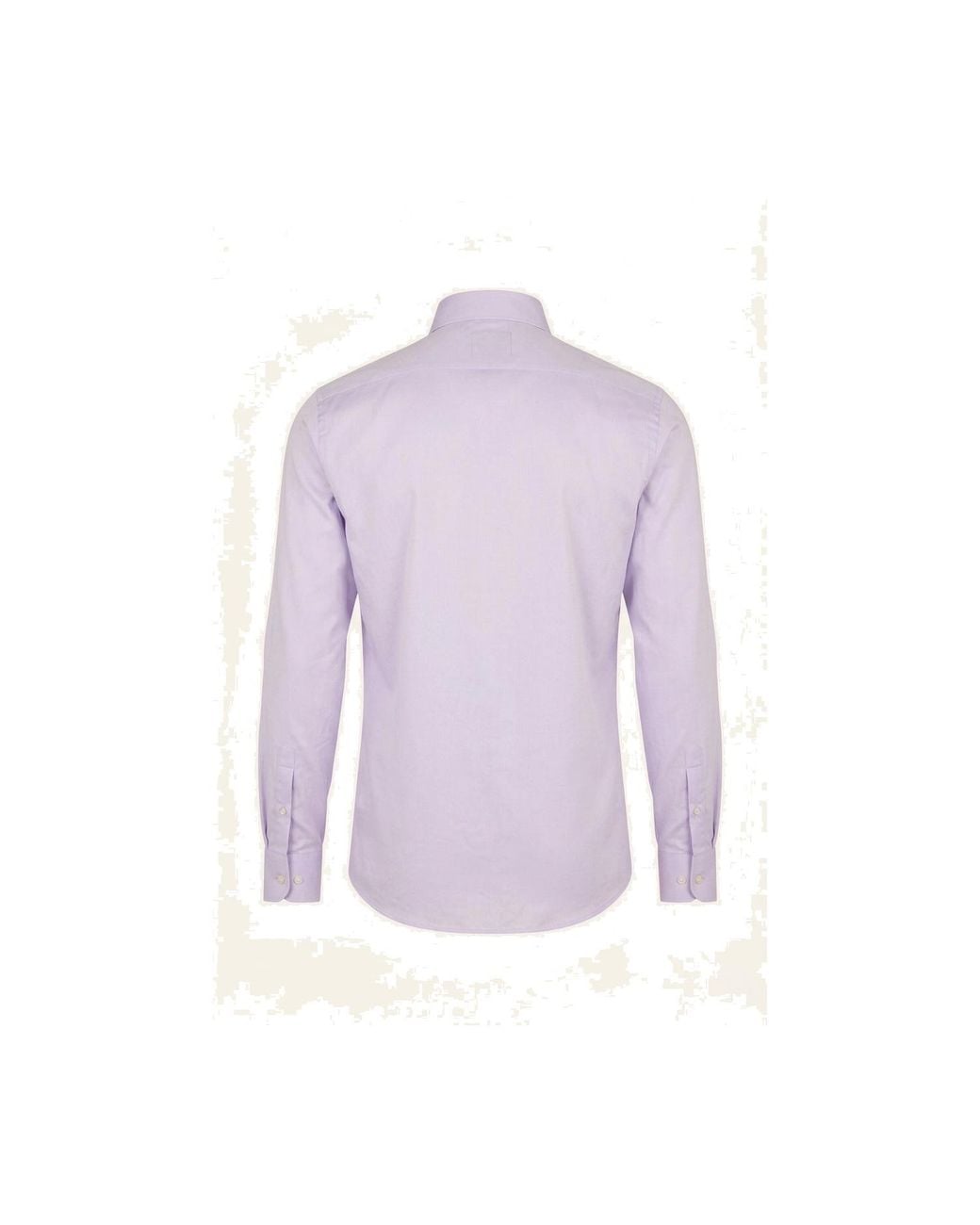 Ron Tomson Purple Pure Cotton Spread Collar Fitted Dress Shirt for men