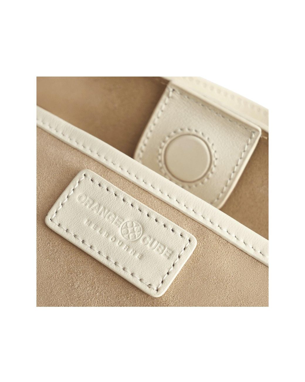 Orange Cube White Mosaic Slouch Tote