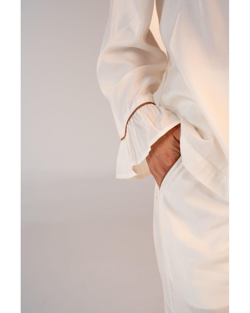 Carolina Benoit White Luxury Bamboo Pajama Set