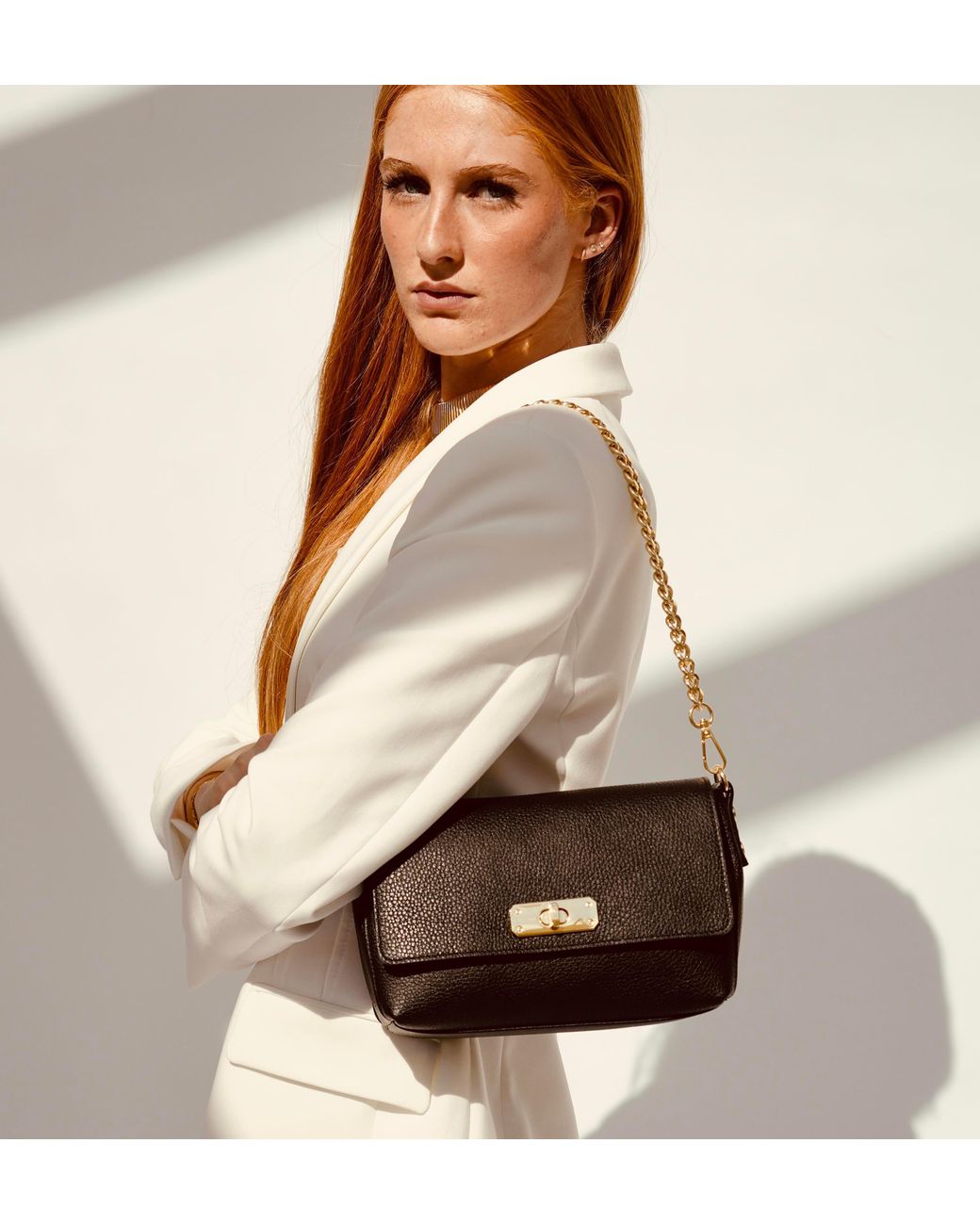Apatchy London Black The Maisie Midi Leather Bag