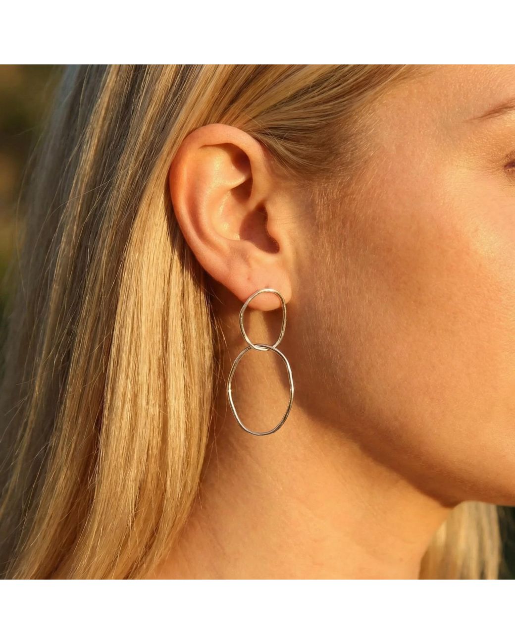 Melt'm Jewelry Metallic Double Hoop Earrings