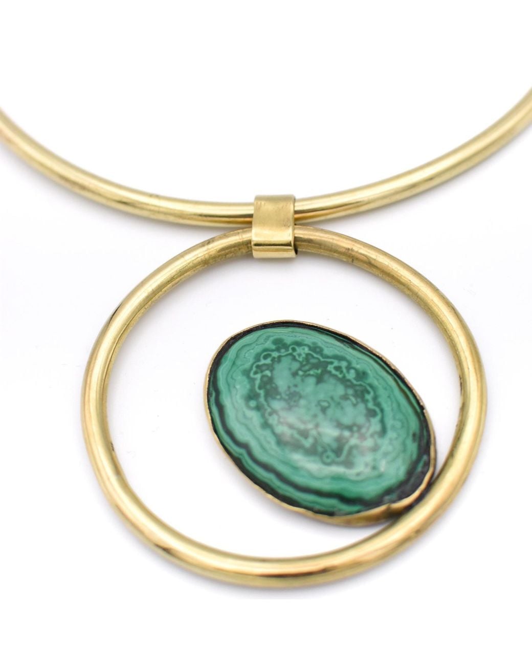Lala Salama Blue Emerald Malachite Choker