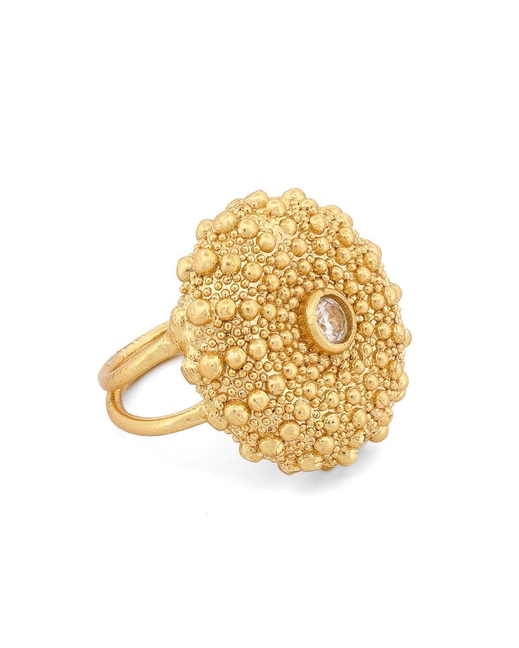 Ebru Jewelry Metallic Celestial Sunburst Adjustable Ring