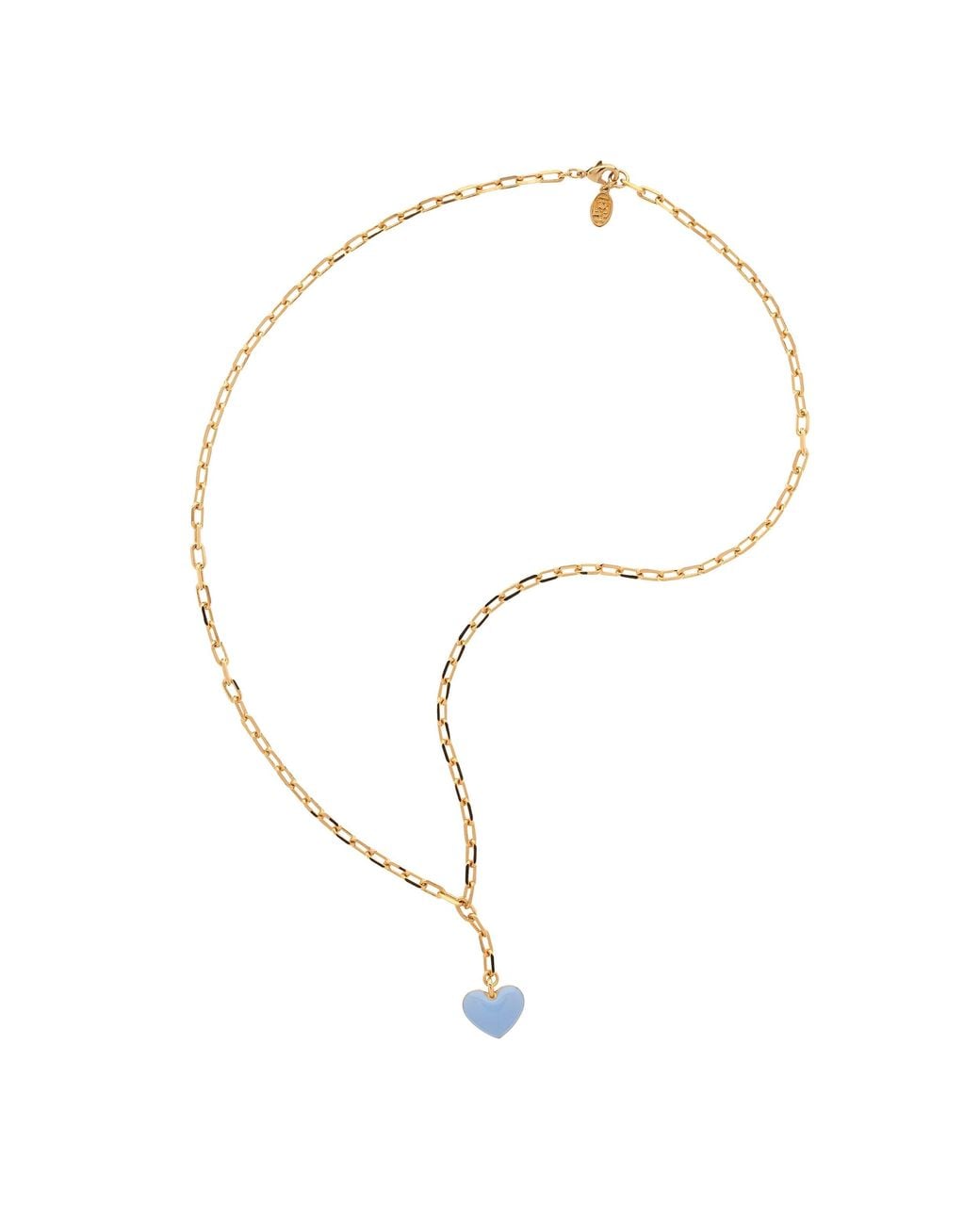 Emma Holland Jewellery Metallic Enamel Heart Y Necklace