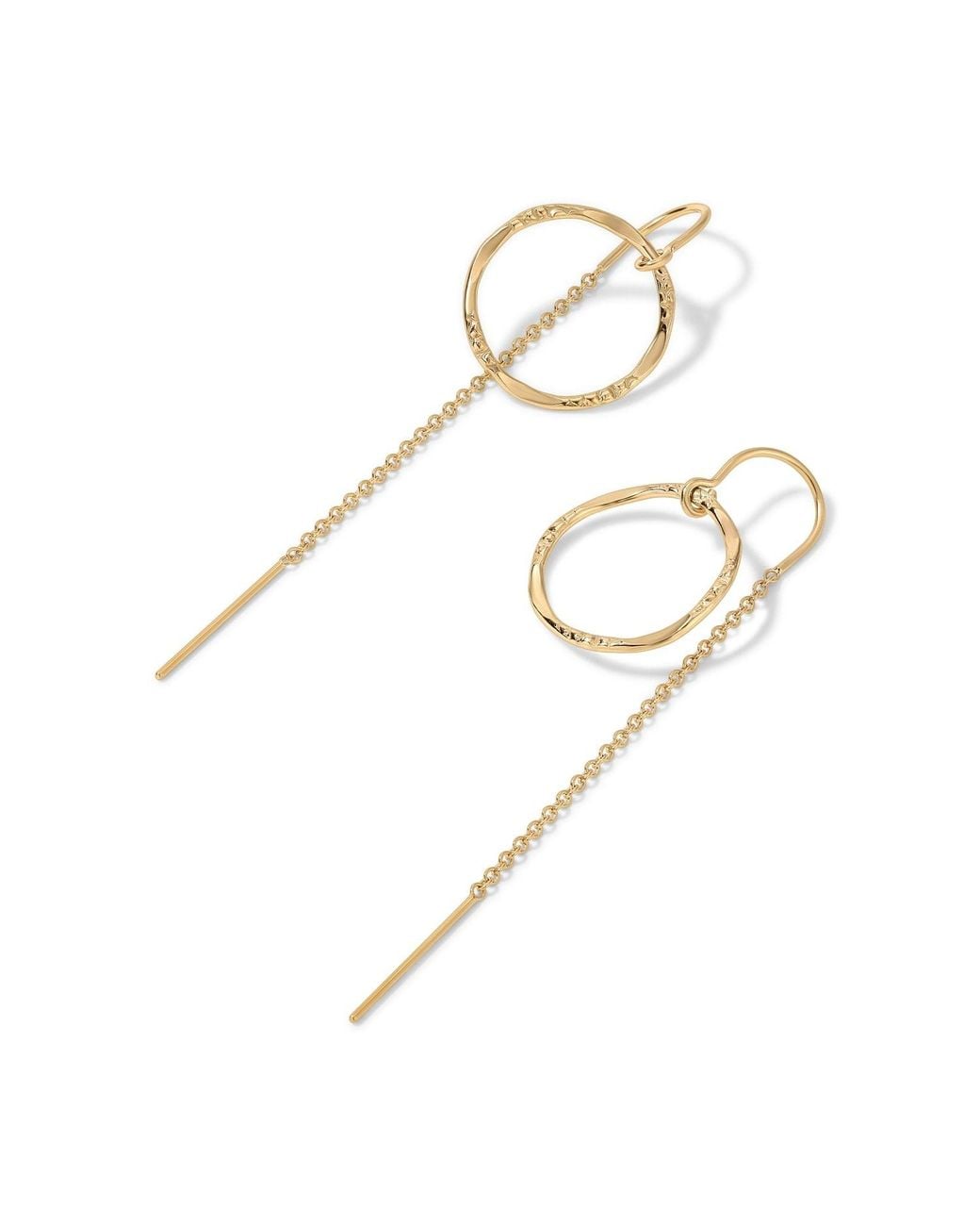 Heather Hawkins Jewelry Metallic Small Filigree Hoop Threader Earrings
