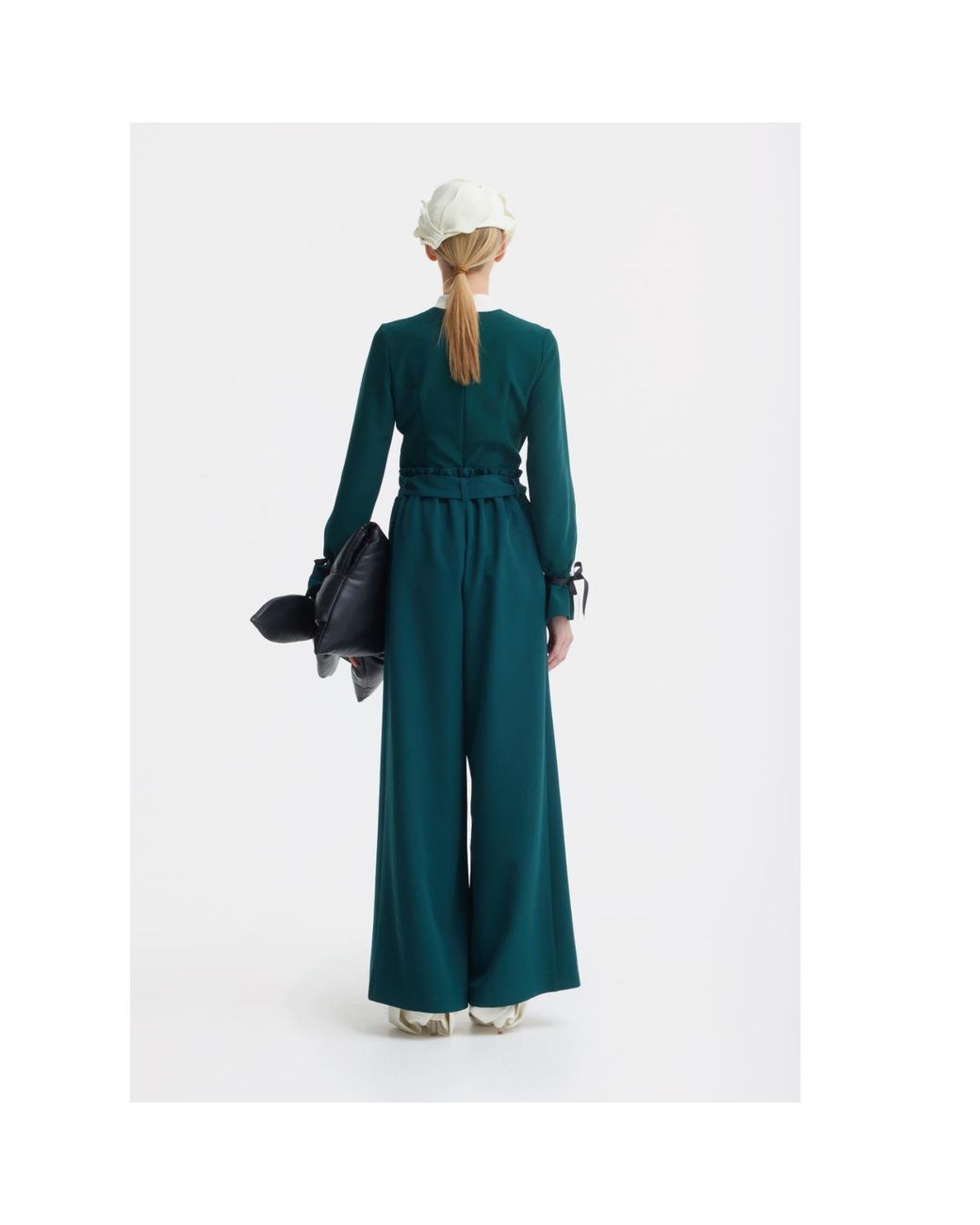 Julia Allert Green Elegant Fitted Blouse – Emerald