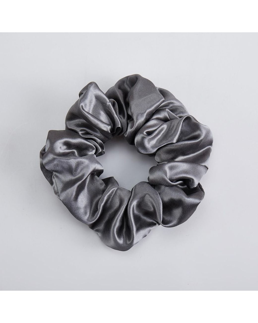 Soft Strokes Silk Black Pure Mulberry Silk Regular Scrunchie Set Of Five