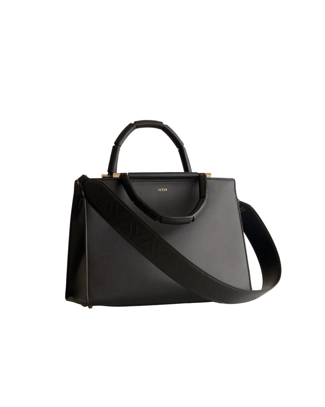 Seyer Black Segment Duet Tote Bag, Medium