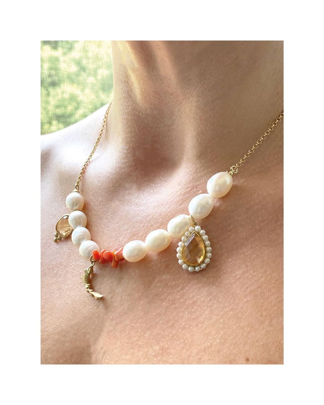 Vintouch Italy Metallic Goldfish Lucky Charm Necklace