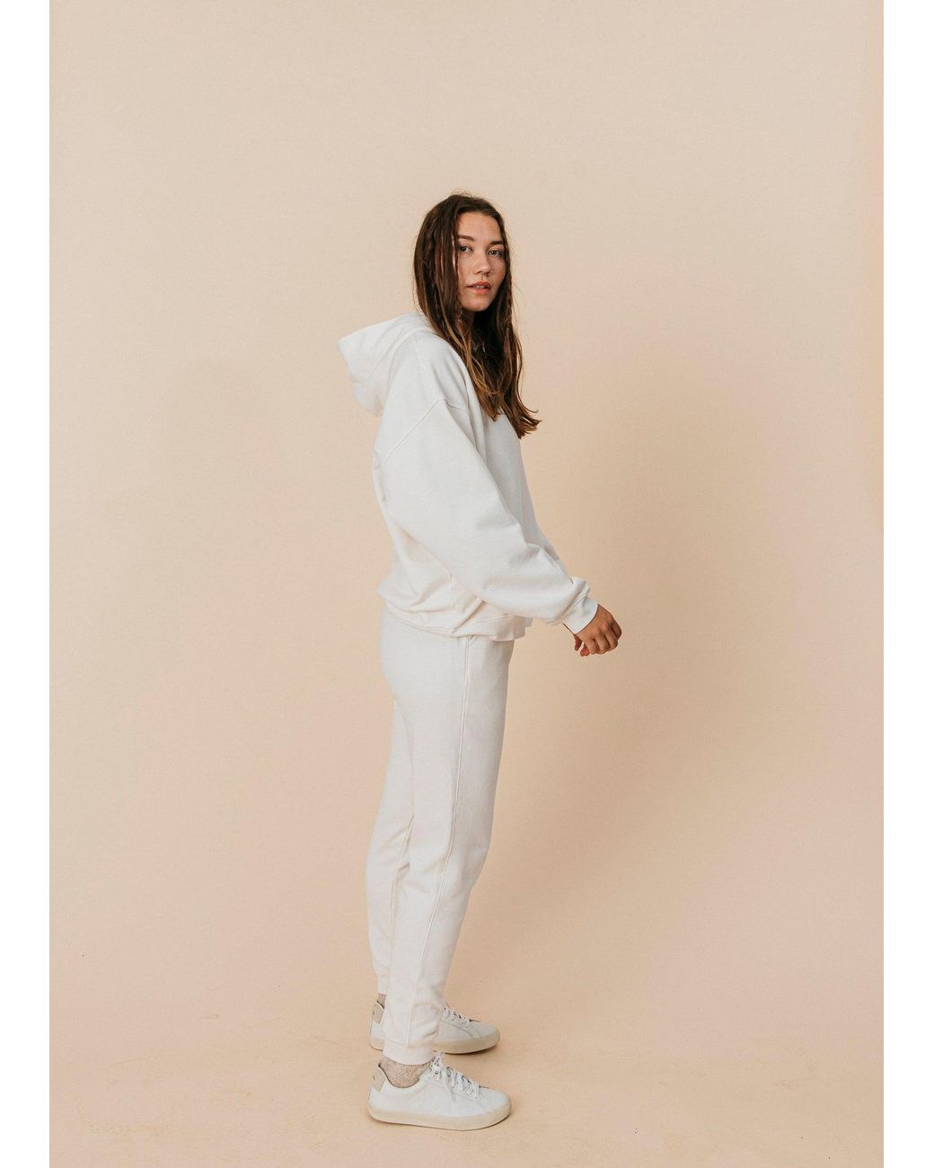 Ocio Leisurewear White Oversized Hoodie