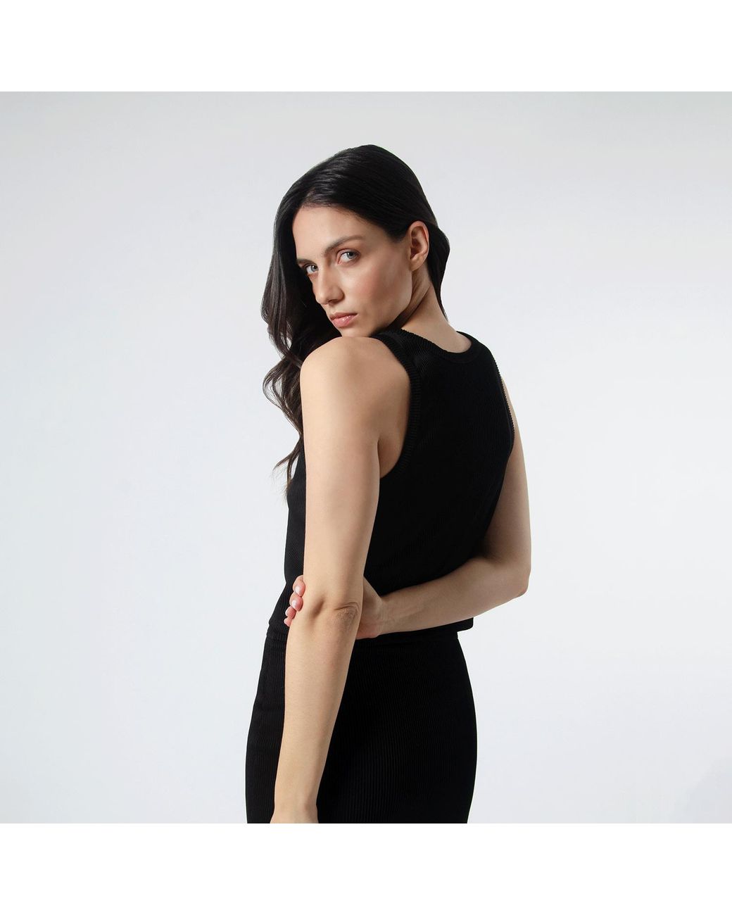Audrey Vallens Black Tank Top
