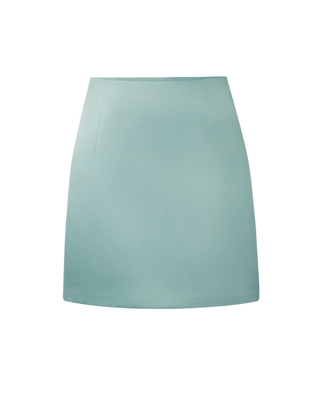 Tia Dorraine Green Satin Mini Skirt