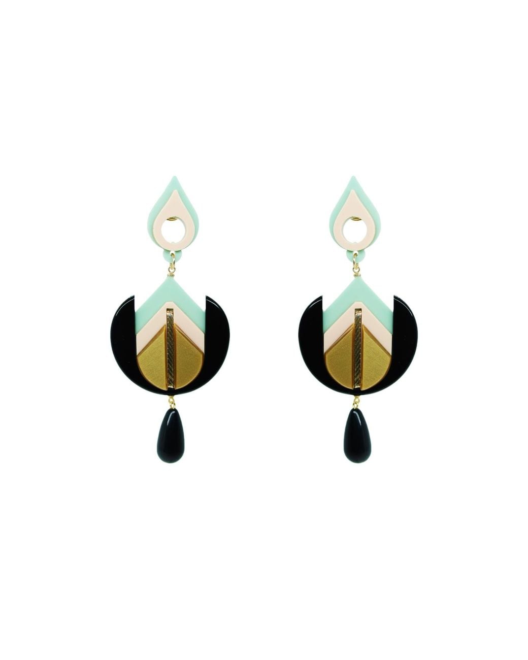 Gissa Bicalho Green Handmade Earring Iolanda