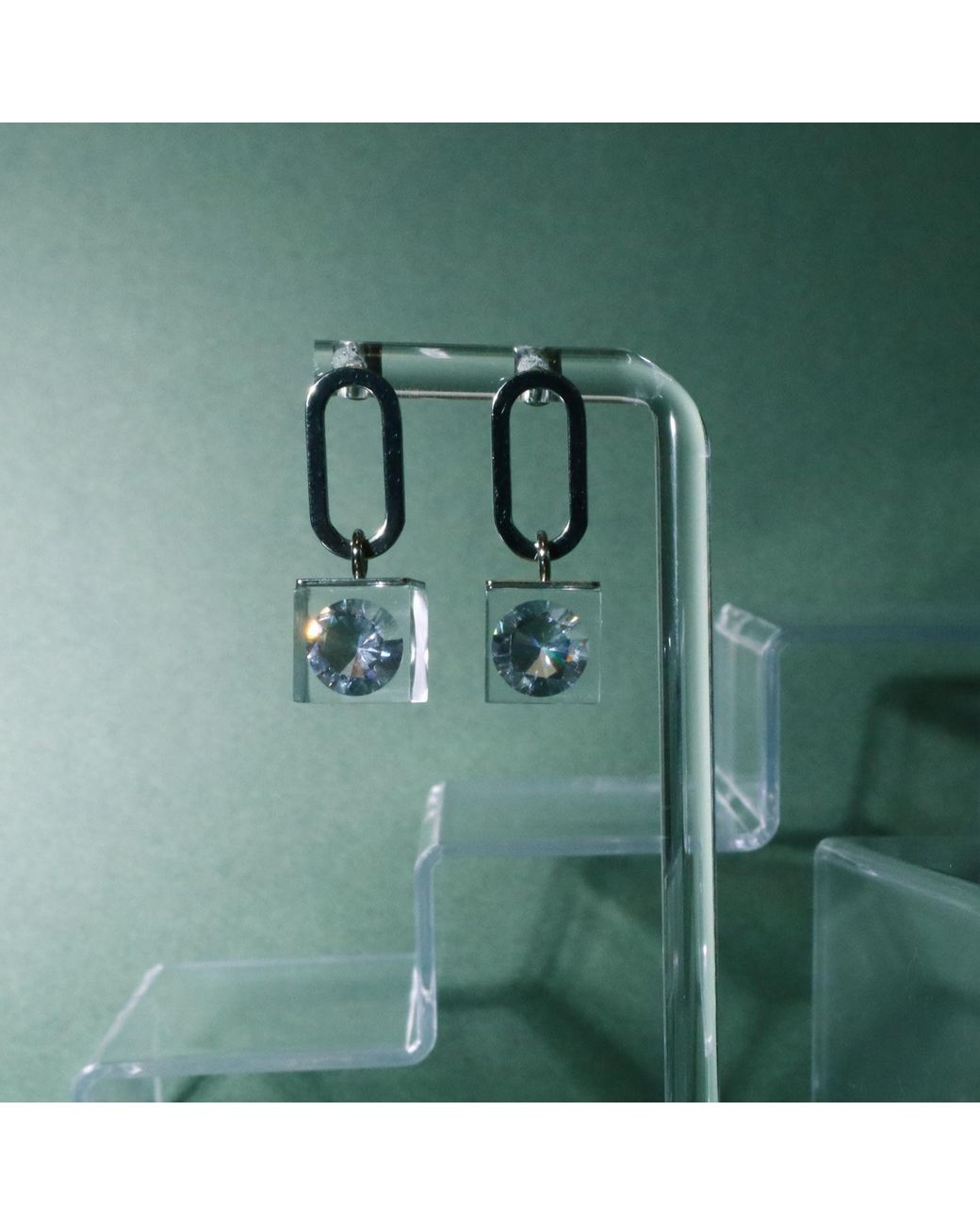 Iostudio Metallic Sparkle Oval Earring