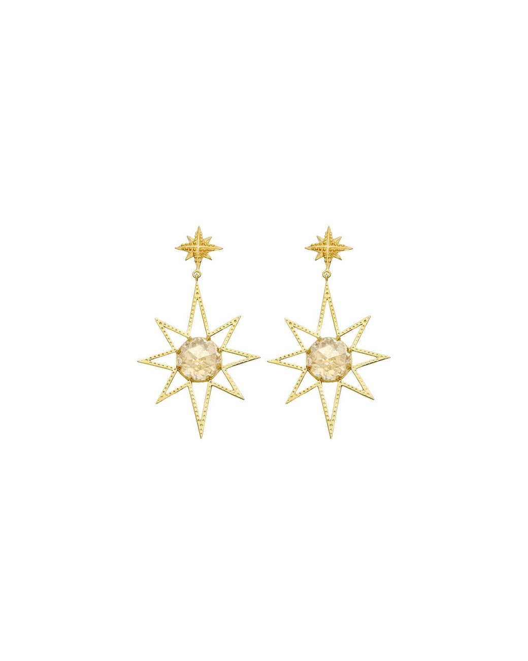 Zoe & Morgan Metallic Sunburst Earrings