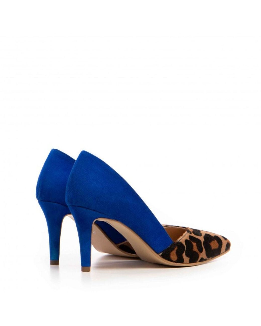The 5Th Element Blue Ava Suede & Leopard Print Pumps