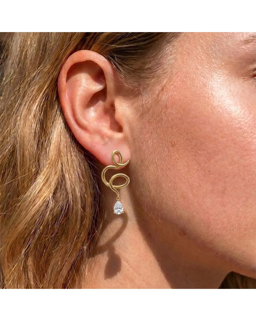 With Love Darling Metallic Medusa Waterdrop Earring