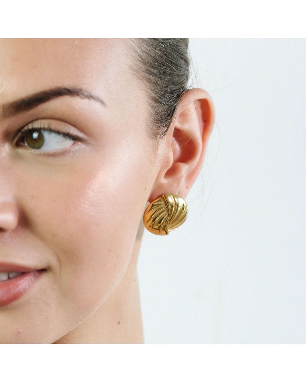 Miss Cecilia Metallic Gilded Twist Earrings