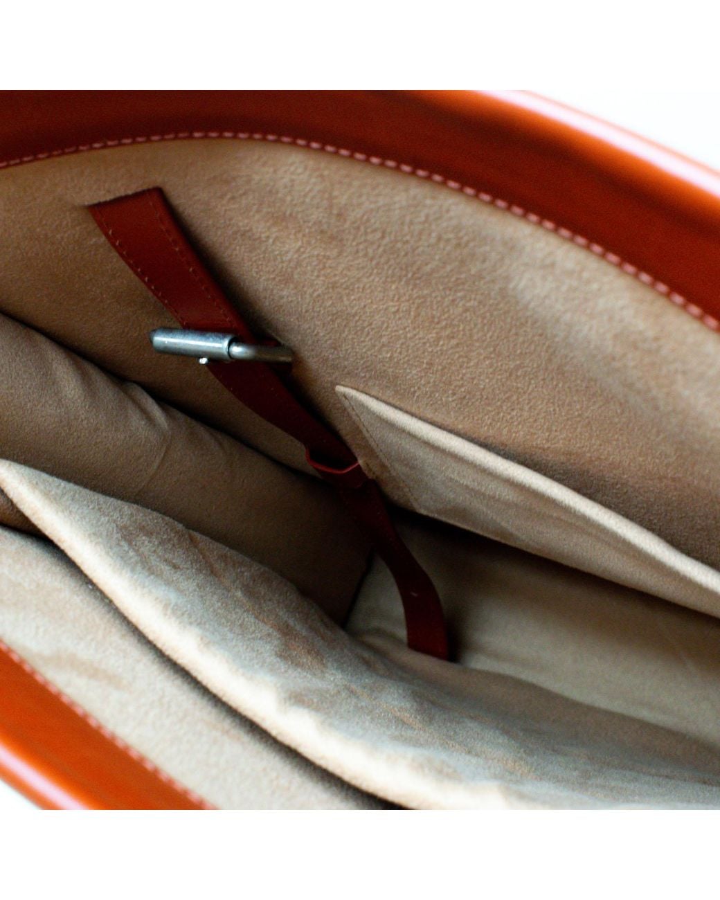 godi. Red Handmade Adjustable Leather Tote Bag for men