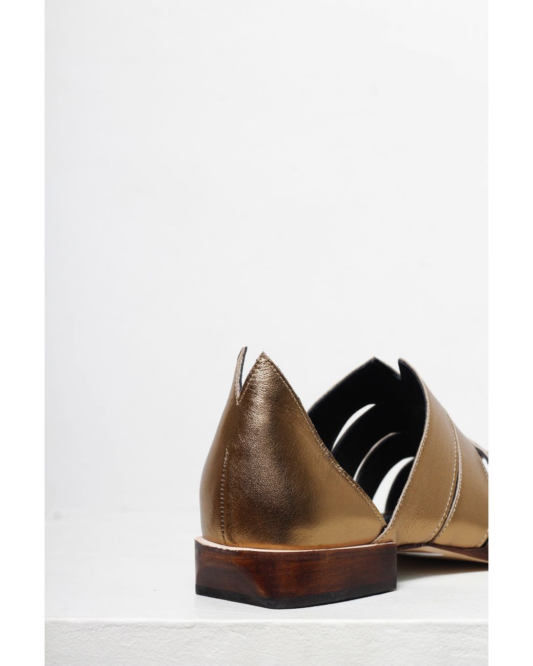 Mafalda Brown Gisele Peep-Toe Sandals
