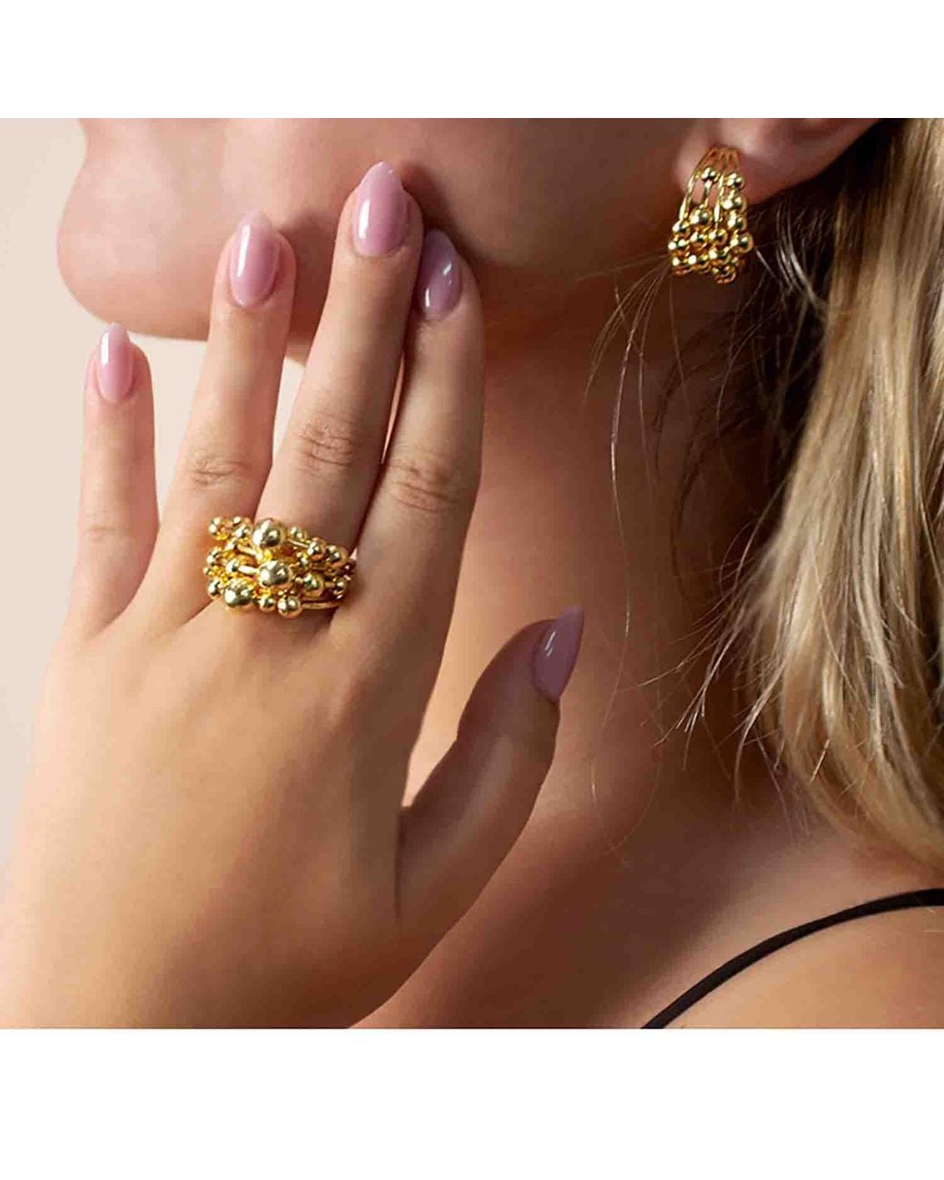 Marcia Moran Metallic Aurora Hoop Earrings