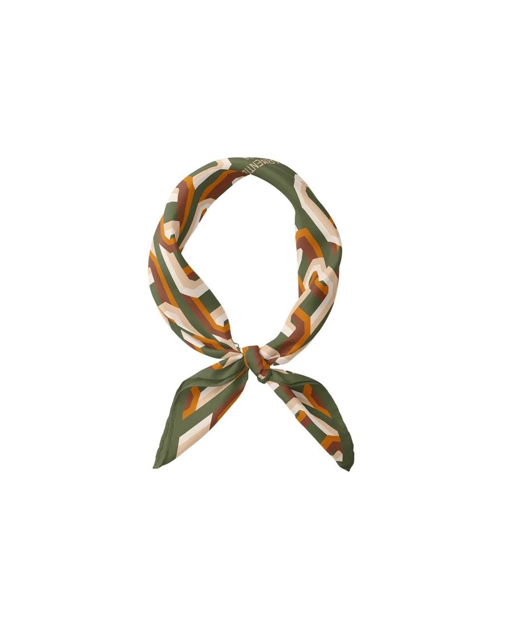 Le Parmentier Natural Chain Motif Bandana Silk Scarf