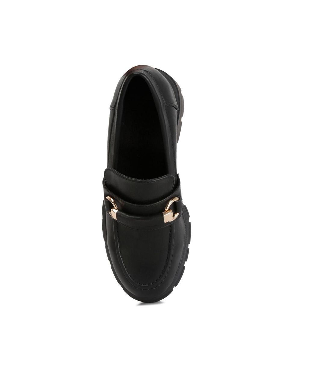 Rag & Co Black Evangeline Chunky Platform Loafers In