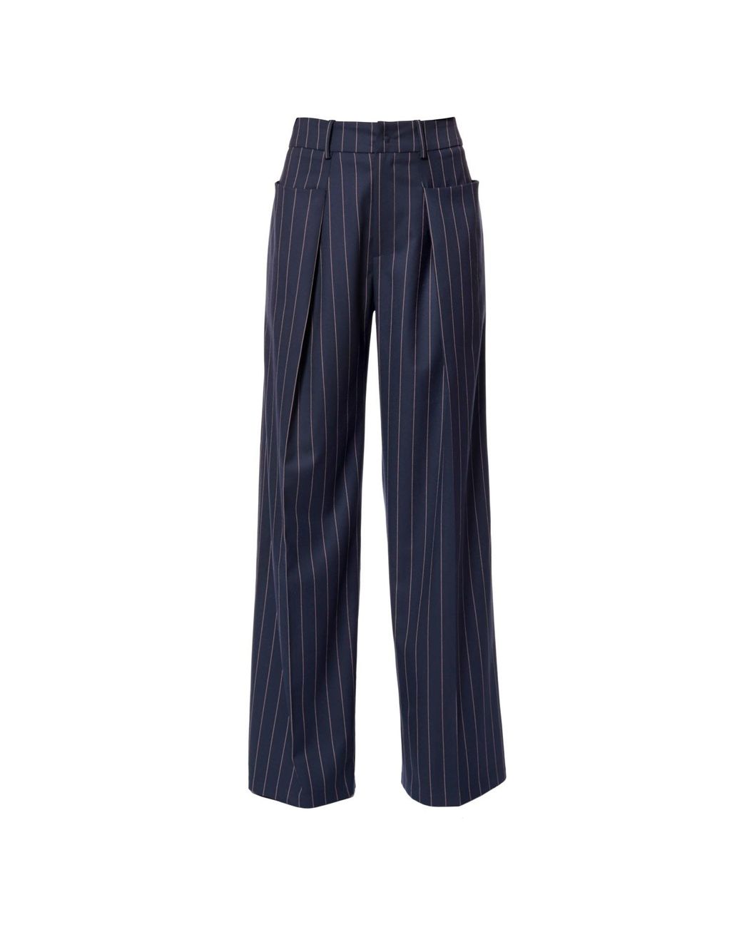AGGI by HALEWSKI Blue Stacey Mood Tennis Stripe Wide Trousers